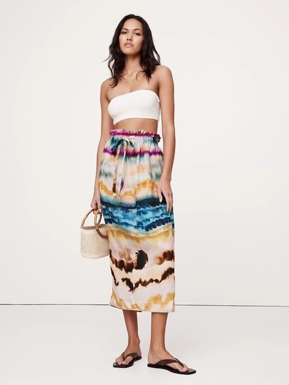 Banana Republic Factory linen midi skirt - Picture 1 of 2